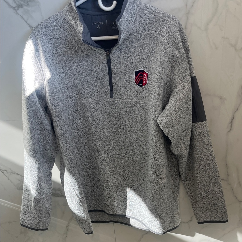 Men’s St. Louis City MLS three quarter zip fleece Sweater